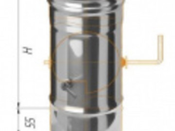 Заслонка Феррум (шибер поворотный) нержавеющая (430/0,5мм) ф150, , шт